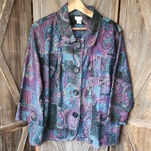 Tantrums Womens Vibrant Denim Jacket